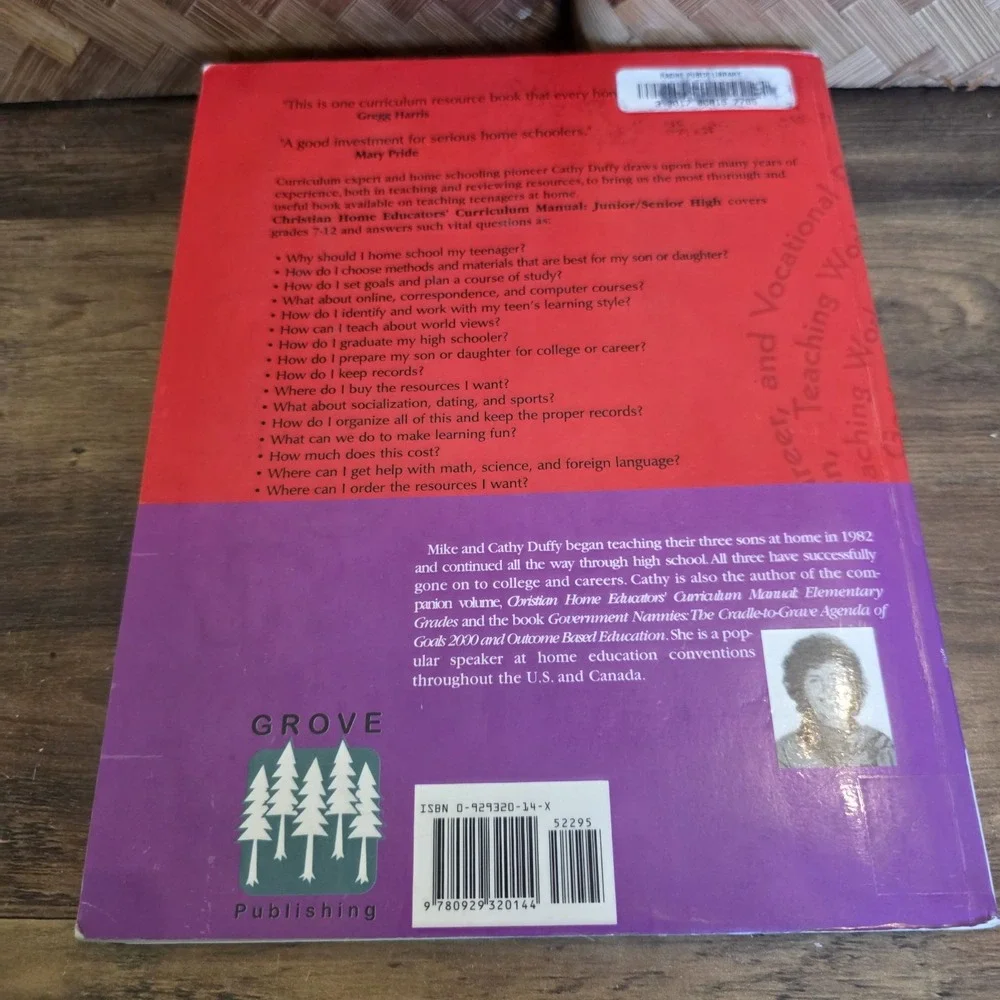Christian Home Educators' Curriculum Manual: Junior/Senior High by Cathy Duffy